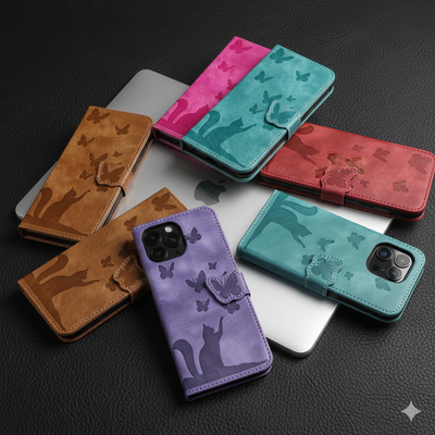 Coque iPhone 13/14 Pro Max/Pro/Mini – Étui portefeuille avec support intégré - PhoneFit