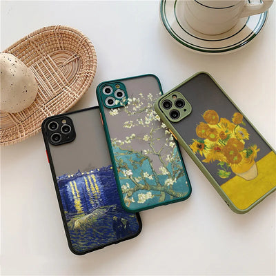 Coque iPhone 11/12/XS/XR/X Van Gogh – Élégante, souple et résistante aux chocs - PhoneFit