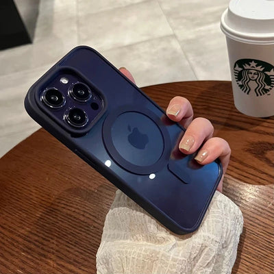 Coque MagSafe Transparente de Luxe pour iPhone 12 à 17 — Design Cristal, Charge Sans Fil Intégrée PhoneFit