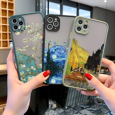 Coque iPhone 15 et 16 Van Gogh – Élégante, souple et résistante aux chocs - PhoneFit