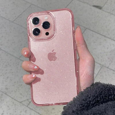 Coque Transparente Souple Pailletée pour iPhone 11 à 17 – Étui Brillant Protection Intégrale - PhoneFit